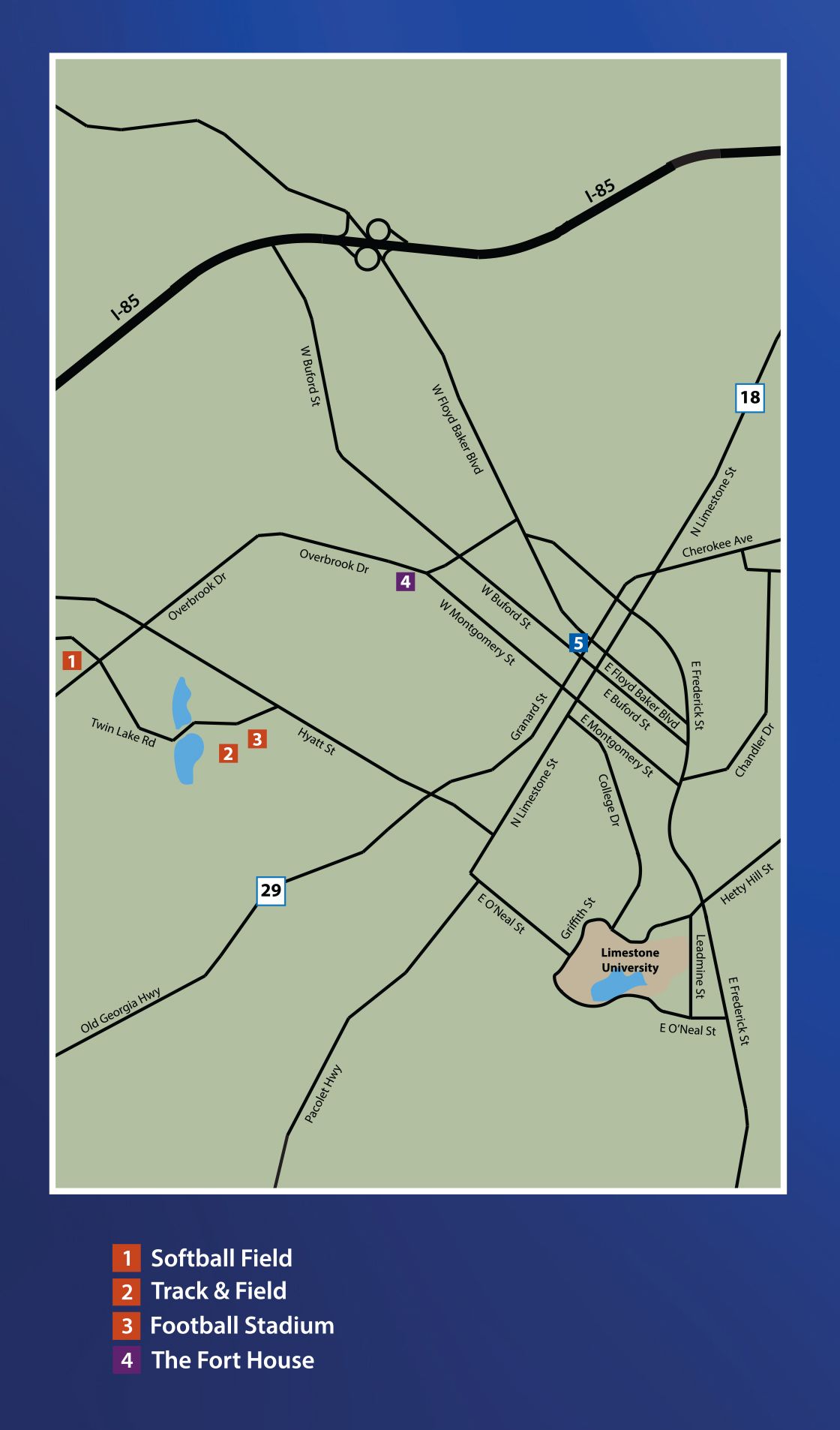 Campus Map Limestone University